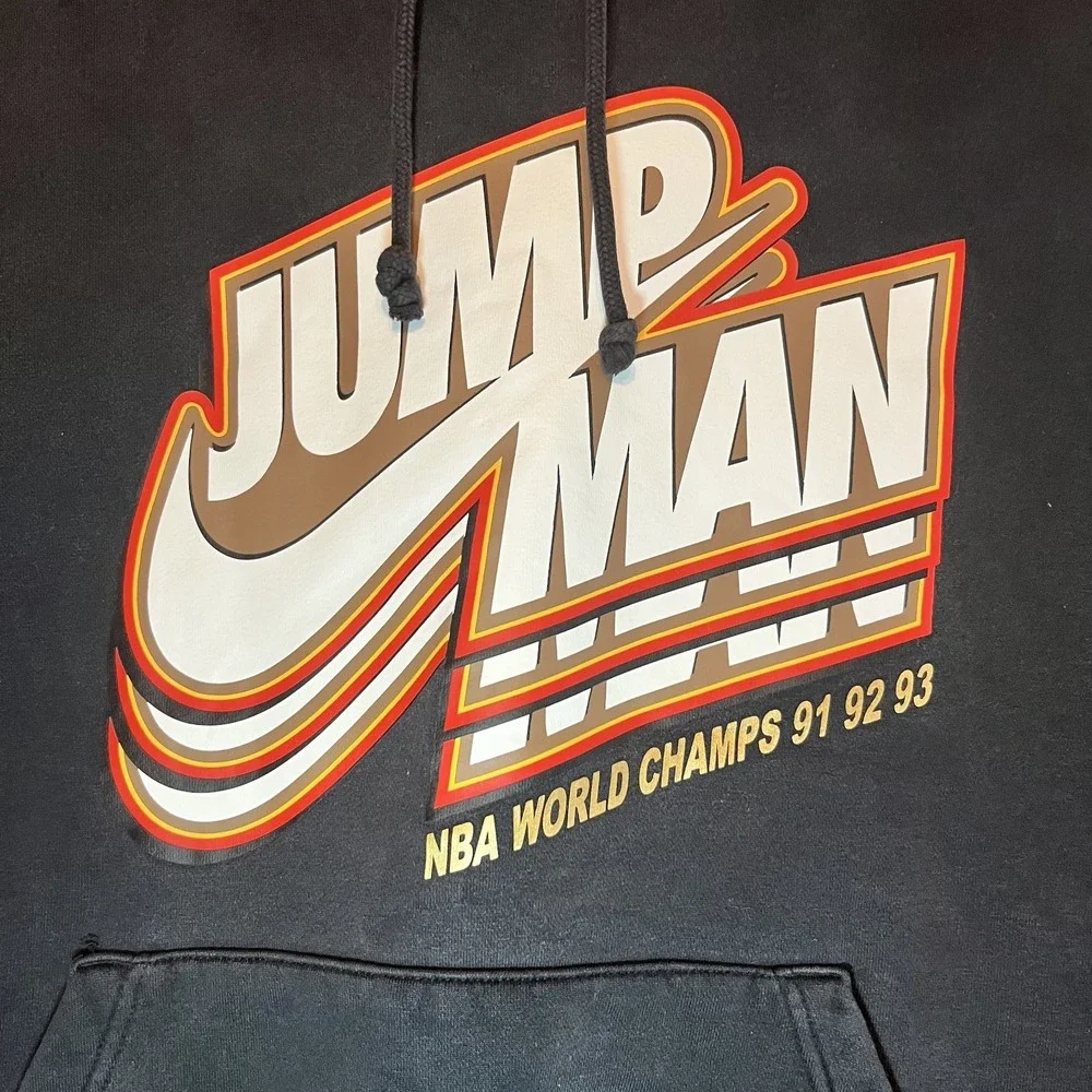 Nike Jordan Jumpman Pullover Hoodie Pants Set - Black/Gold L top M bottom